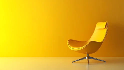 Radiant Yellow Lounge Chair in Golden Harmony.