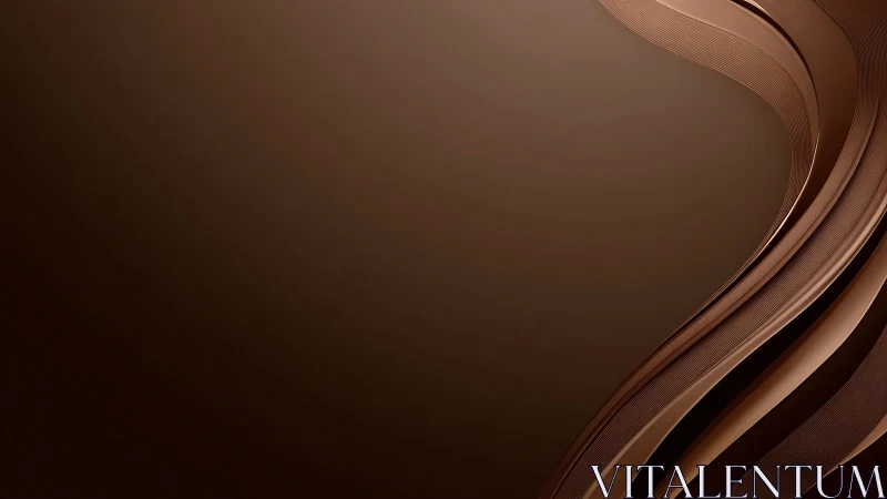 Minimalist bronze wave composition with flowing contours.