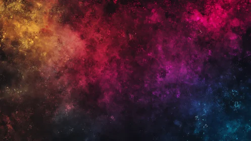 Nebular gradient cloudscape merges warm spectra into deep blues