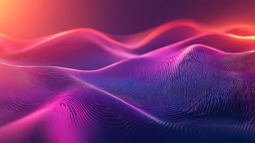 Neon velvet data dunes under a glowing algorithmic sky.