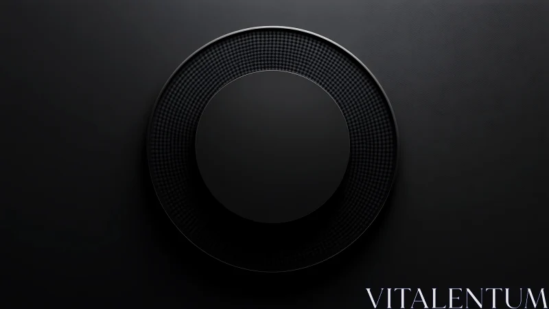 Sleek Circular Portal in Moody Minimalist Design.