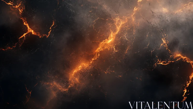 Cosmic fire dances across endless darkness and wonder.