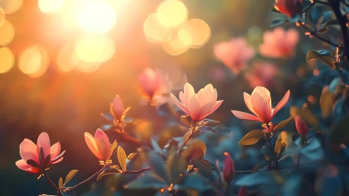 Sunrise Blooms in Golden Light.