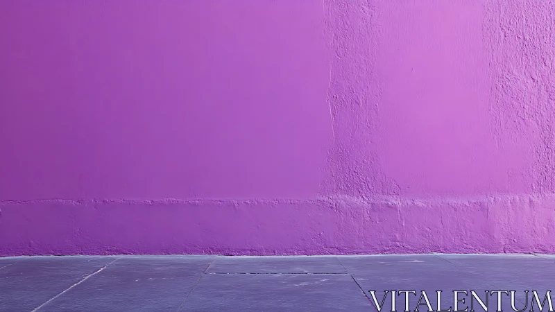 Magenta plaster wall with subtle surface variation and pavement