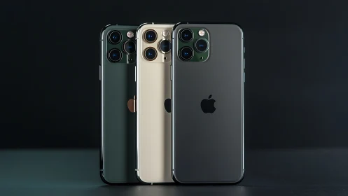 Three iPhone Pro Models in Stunning Color Finishes.