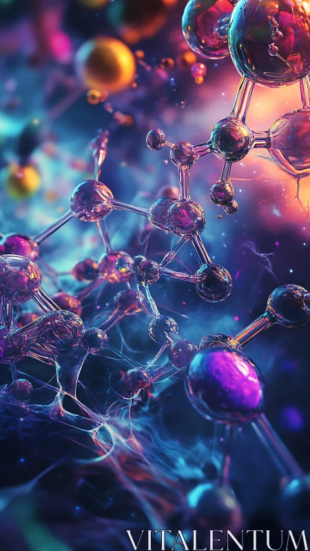 Chromatic molecular lattice in refractive nebular microspace.