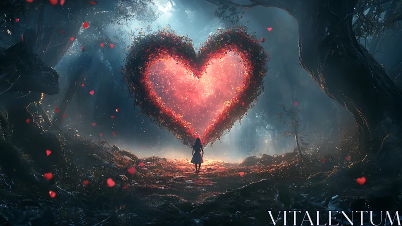 A Heart of Pure Light Glows in an Enchanted Cave