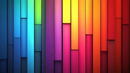 Radiant rainbow panels creating a cozy, colorful rhythm.