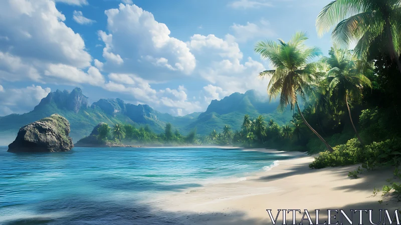 Tropical Paradise Beach Retreat by Emerald Mountains.