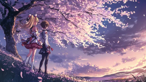 Spring confessions linger beneath drifting cherry light