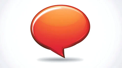 Bright orange speech bubble invites friendly conversation