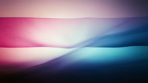 Soft waves of pink and blue drift across a tranquil sky