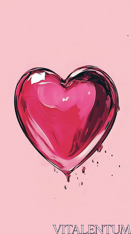 Luminous Heart Balloon Defies Gravity Against Blush Sky