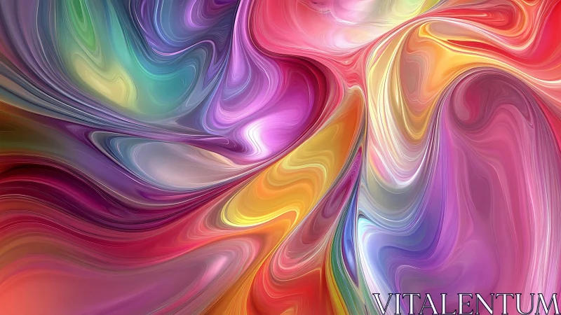 Vibrant swirling color streams create fluid abstract motion