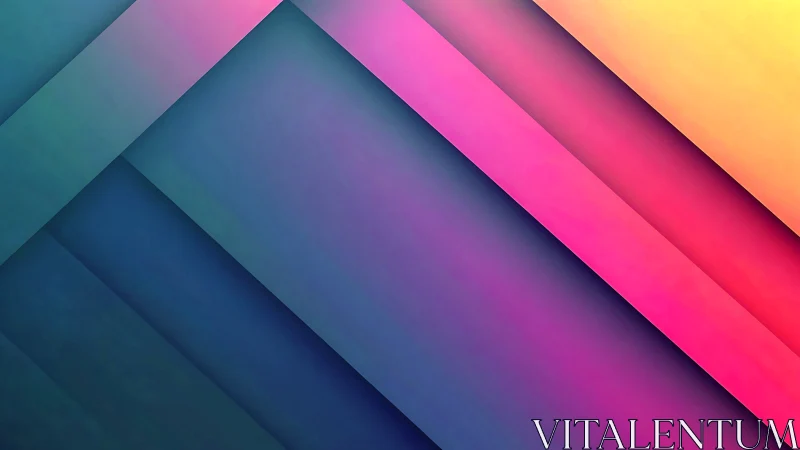 Diagonal layered gradient planes intersect in overlapping bands