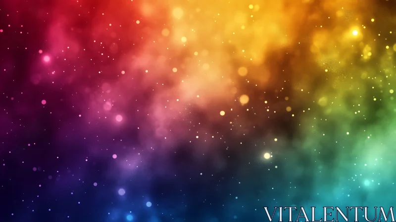 Multicolor bokeh nebula gradient with soft Gaussian blur field