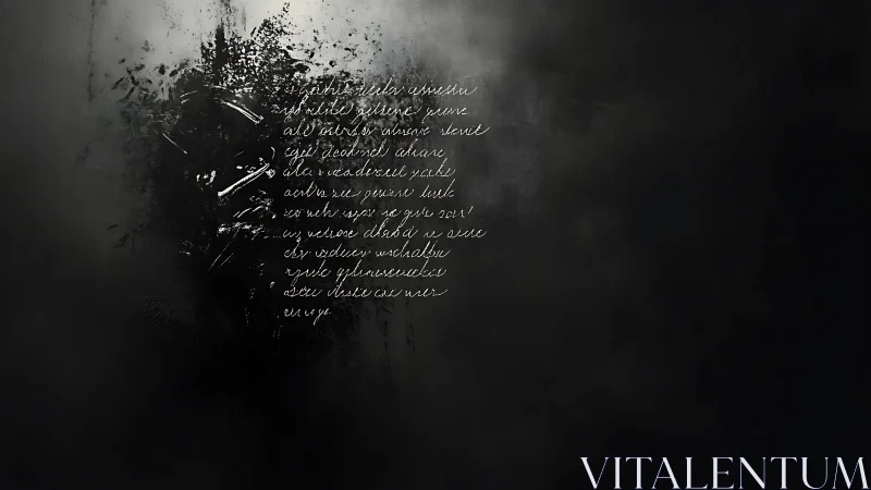 Whispers of handwritten light gently break the dark silence