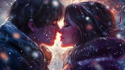 Illuminated Profile Composition with Ethereal Energy and Particle Effects