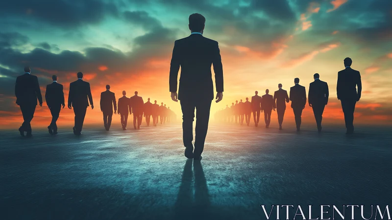 Lone Visionary Leads Corporate March Into Golden Horizon