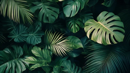 Layered tropical foliage shows high-detail leaf morphology study