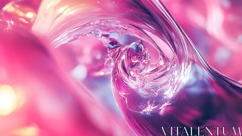 High-refraction glass vortex rendered with glossy subsurface scattering
