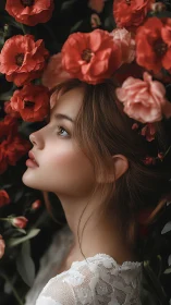 Lateral floral portrait with shallow‑depth optical rendering.