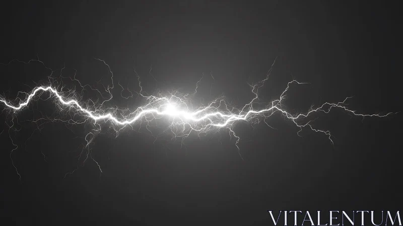 Electric lightning arc glowing across a deep dark sky.