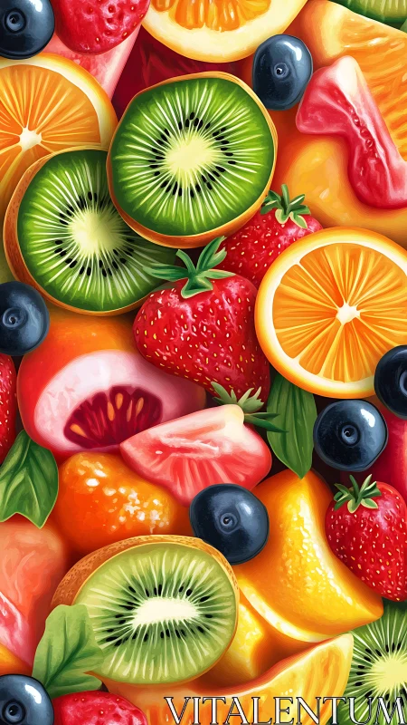 Cascading citrus and berries in a juicy kaleidoscope of color.