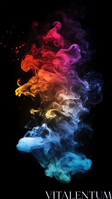 Chromatic smoke plume renders fluid spectral gradients in depth