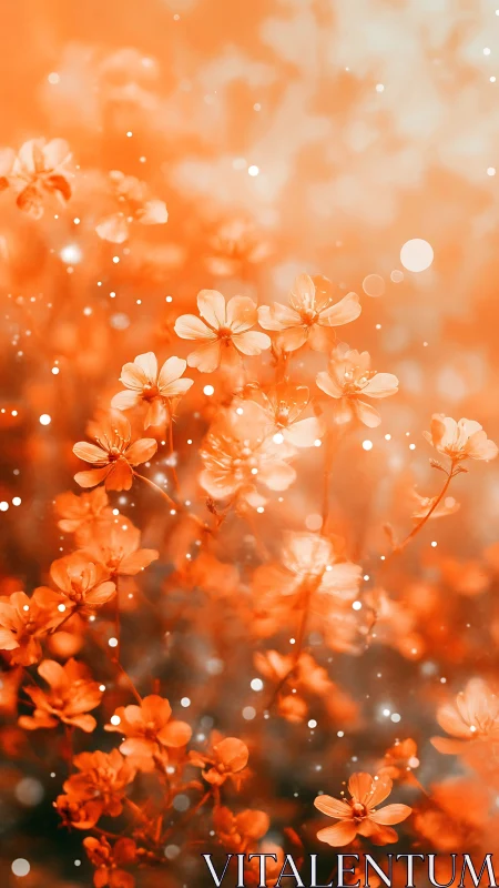 Bokeh Floral Study: Ethereal Orange Blossoms in Soft Focus.