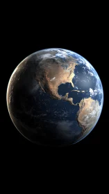 Gentle sunlight wraps planet Earth in a calm orbital embrace