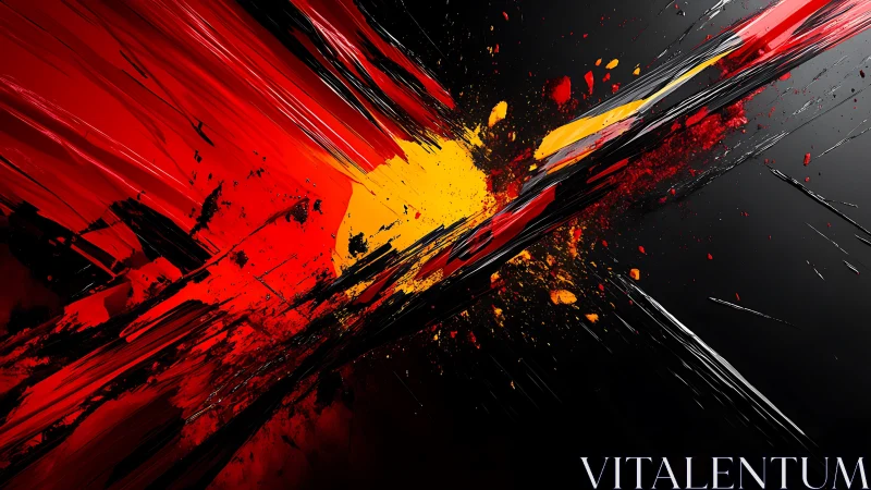 Crimson shockwave crossing a molten sunburst core. Period.