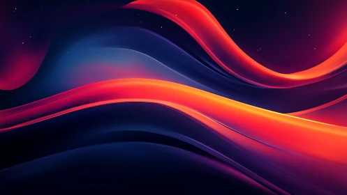 Luminous neon waveforms sweeping across cosmic nightscape.