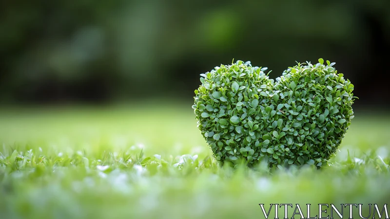Spherical hedge topiary specimen positioned on morning dew grass.