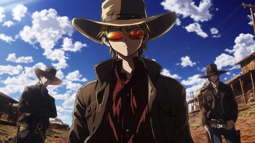 Sunlit anime cowboys staking quiet claims to the frontier.