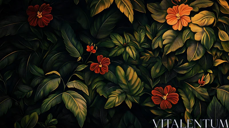 Twilight Garden: Blooms in the Glow.