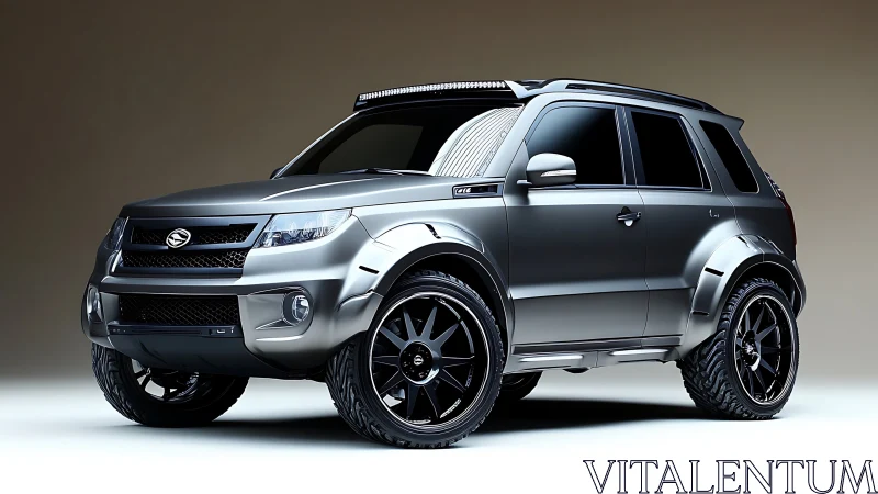 Silver off-road SUV with widebody kit and deep-concave rims.