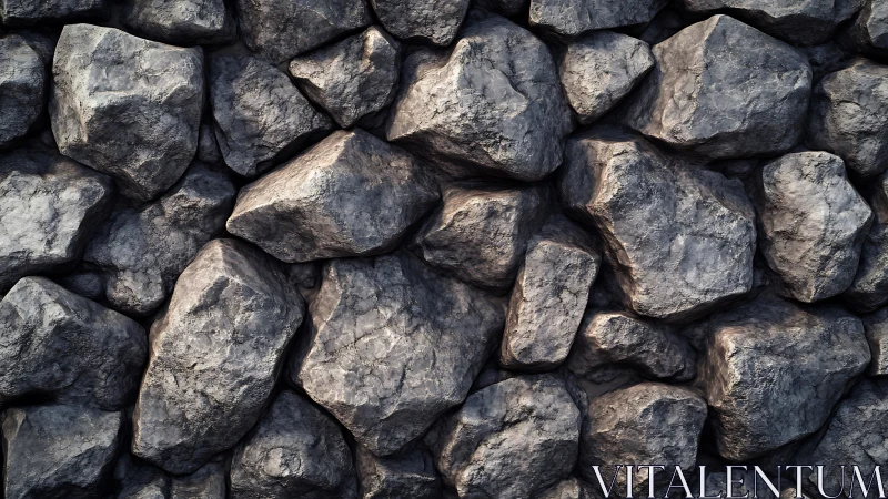 Granite stone wall texture with rugged interlocking boulders.