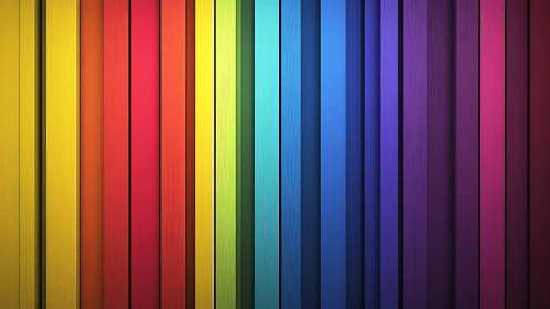 Vertical spectrum bars in full rainbow color progression.