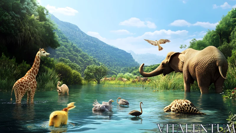 River Salon of Gentle Giants and Feathered Daydreams.