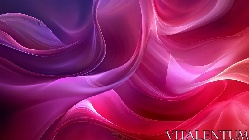 Digital painting of flowing magenta and violet ribbon planes.