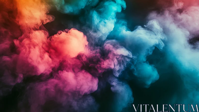 Colorful dreamlike clouds swirling in luminous motion.