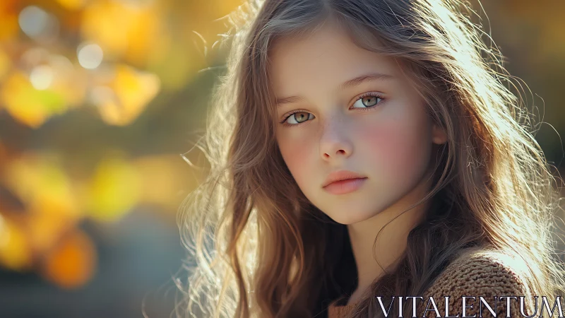 Young figure with backlit warm lighting and soft focus background.