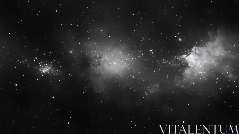 Star field shows dense central band of clustered white light