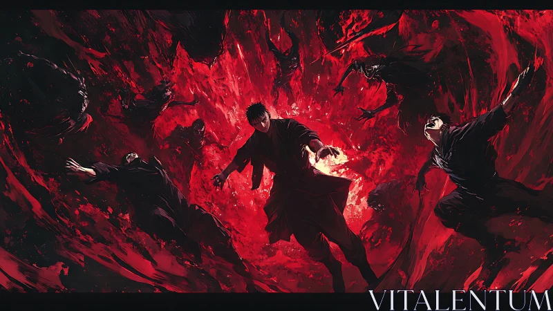 Sorcerer commanding a swirling red infernal vortex.