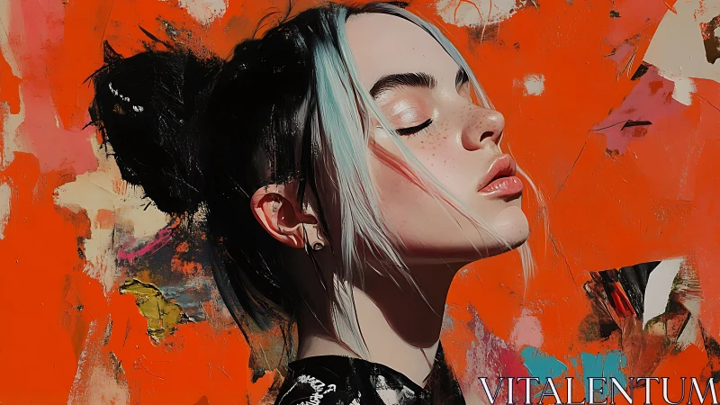 Freckled daydream leans into a wild tangerine storm