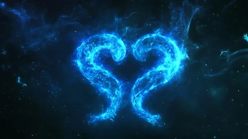 Luminous Heart Form: Neon Energy Pulse in Digital Space.