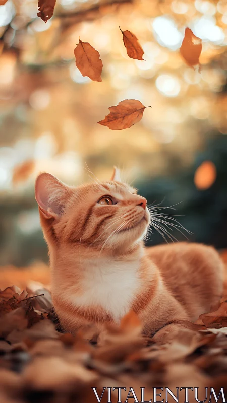 Ginger Dreamer Watches Autumn's Dancing Leaves.