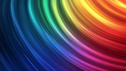 Curved spectrum lines form radiant multicolor motion field.