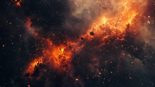 Starfire river across a restless newborn galaxy sky.